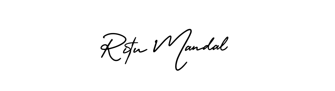 Also we have Ritu Mandal name is the best signature style. Create professional handwritten signature collection using AmerikaSignatureDemo-Regular autograph style. Ritu Mandal signature style 3 images and pictures png