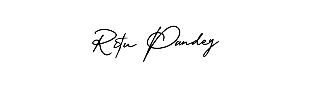 How to Draw Ritu Pandey signature style? AmerikaSignatureDemo-Regular is a latest design signature styles for name Ritu Pandey. Ritu Pandey signature style 3 images and pictures png