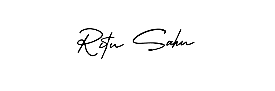 Create a beautiful signature design for name Ritu Sahu. With this signature (AmerikaSignatureDemo-Regular) fonts, you can make a handwritten signature for free. Ritu Sahu signature style 3 images and pictures png