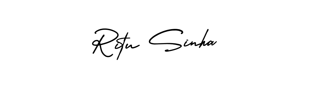 Ritu Sinha stylish signature style. Best Handwritten Sign (AmerikaSignatureDemo-Regular) for my name. Handwritten Signature Collection Ideas for my name Ritu Sinha. Ritu Sinha signature style 3 images and pictures png
