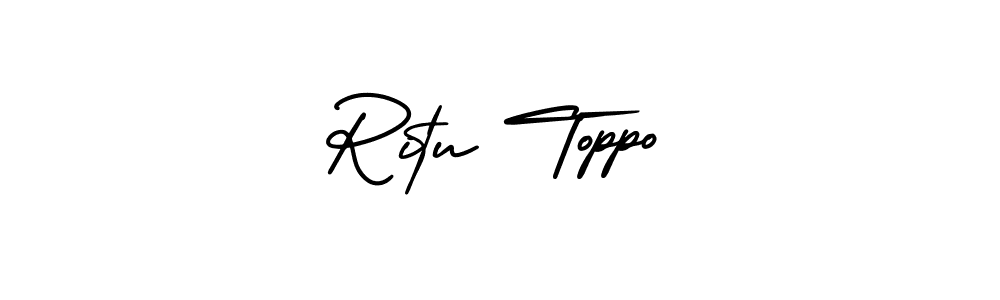 Best and Professional Signature Style for Ritu Toppo. AmerikaSignatureDemo-Regular Best Signature Style Collection. Ritu Toppo signature style 3 images and pictures png