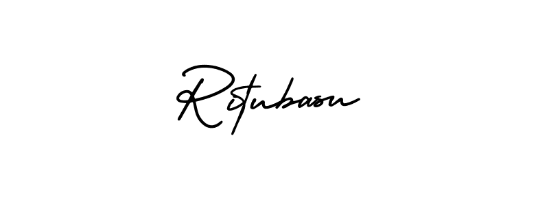 How to make Ritubasu name signature. Use AmerikaSignatureDemo-Regular style for creating short signs online. This is the latest handwritten sign. Ritubasu signature style 3 images and pictures png