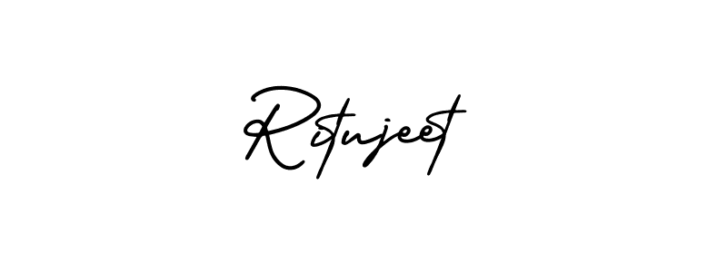 Create a beautiful signature design for name Ritujeet. With this signature (AmerikaSignatureDemo-Regular) fonts, you can make a handwritten signature for free. Ritujeet signature style 3 images and pictures png