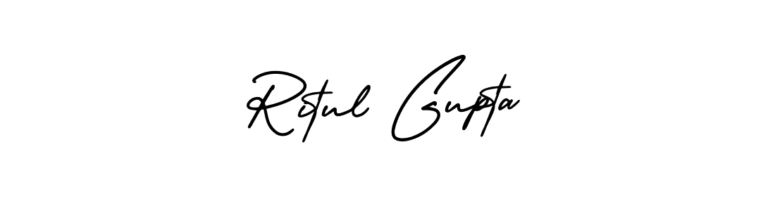 Best and Professional Signature Style for Ritul Gupta. AmerikaSignatureDemo-Regular Best Signature Style Collection. Ritul Gupta signature style 3 images and pictures png