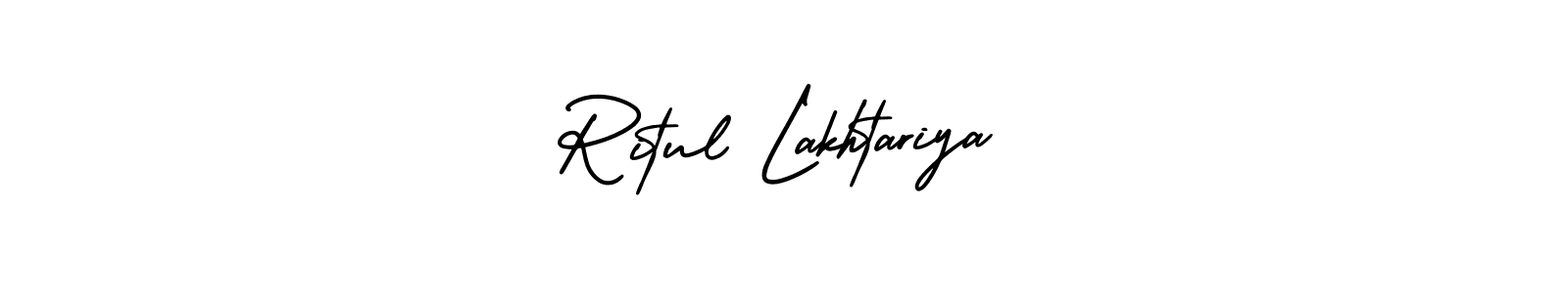 Design your own signature with our free online signature maker. With this signature software, you can create a handwritten (AmerikaSignatureDemo-Regular) signature for name Ritul Lakhtariya. Ritul Lakhtariya signature style 3 images and pictures png