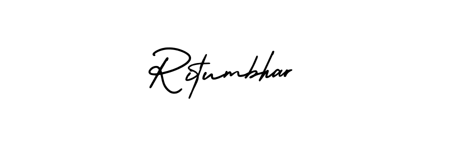 Ritumbhar stylish signature style. Best Handwritten Sign (AmerikaSignatureDemo-Regular) for my name. Handwritten Signature Collection Ideas for my name Ritumbhar. Ritumbhar signature style 3 images and pictures png