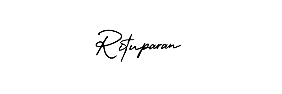 Make a beautiful signature design for name Rituparan. With this signature (AmerikaSignatureDemo-Regular) style, you can create a handwritten signature for free. Rituparan signature style 3 images and pictures png