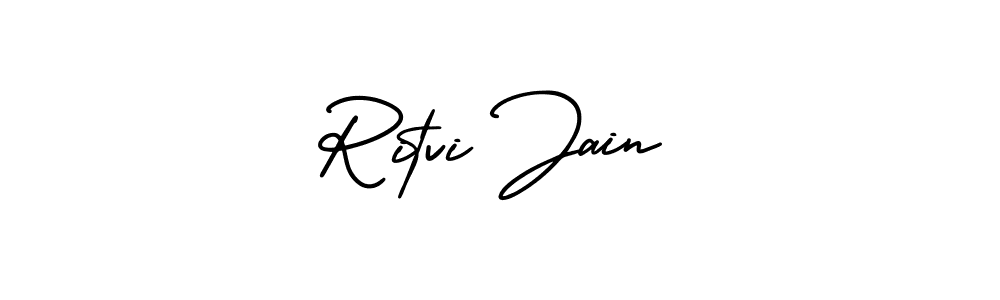 AmerikaSignatureDemo-Regular is a professional signature style that is perfect for those who want to add a touch of class to their signature. It is also a great choice for those who want to make their signature more unique. Get Ritvi Jain name to fancy signature for free. Ritvi Jain signature style 3 images and pictures png