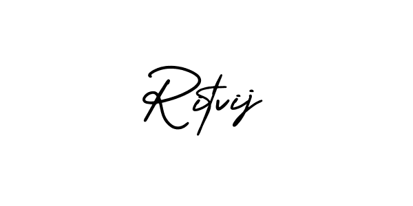 Create a beautiful signature design for name Ritvij. With this signature (AmerikaSignatureDemo-Regular) fonts, you can make a handwritten signature for free. Ritvij signature style 3 images and pictures png