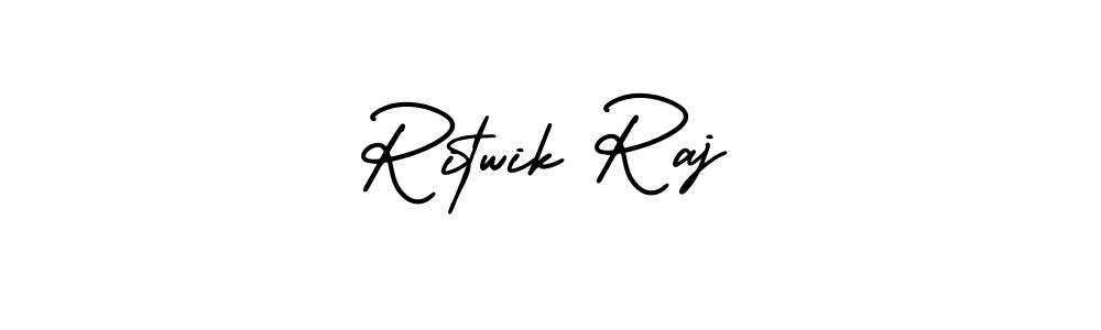 This is the best signature style for the Ritwik Raj name. Also you like these signature font (AmerikaSignatureDemo-Regular). Mix name signature. Ritwik Raj signature style 3 images and pictures png