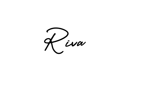 Riva  stylish signature style. Best Handwritten Sign (AmerikaSignatureDemo-Regular) for my name. Handwritten Signature Collection Ideas for my name Riva . Riva  signature style 3 images and pictures png