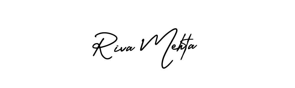 Use a signature maker to create a handwritten signature online. With this signature software, you can design (AmerikaSignatureDemo-Regular) your own signature for name Riva Mehta. Riva Mehta signature style 3 images and pictures png