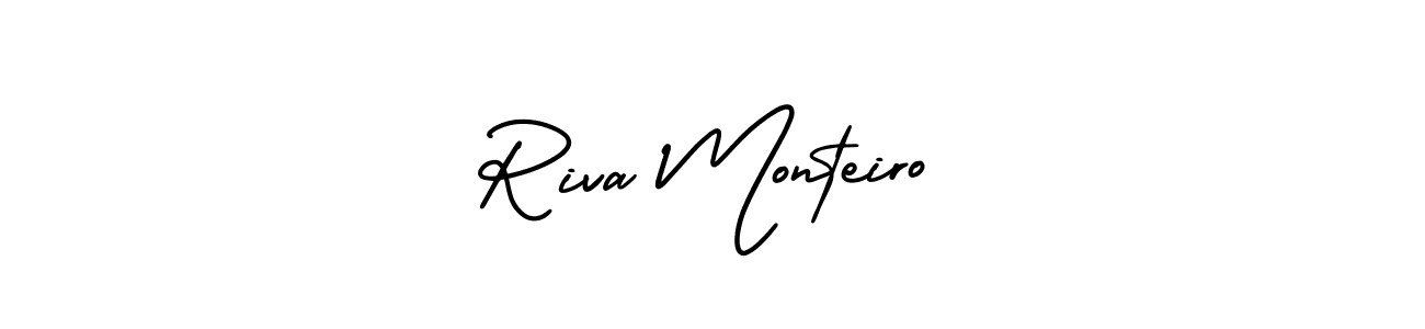 Make a beautiful signature design for name Riva Monteiro. With this signature (AmerikaSignatureDemo-Regular) style, you can create a handwritten signature for free. Riva Monteiro signature style 3 images and pictures png