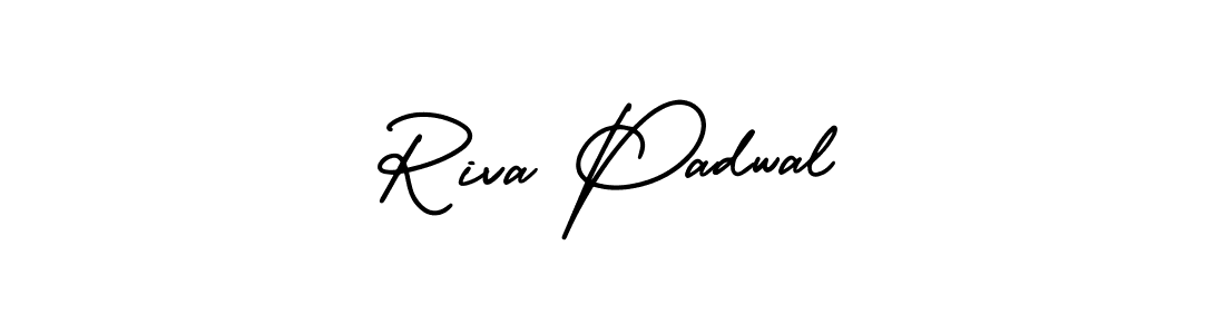 Make a short Riva Padwal signature style. Manage your documents anywhere anytime using AmerikaSignatureDemo-Regular. Create and add eSignatures, submit forms, share and send files easily. Riva Padwal signature style 3 images and pictures png