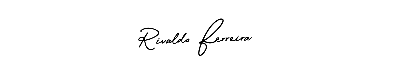 if you are searching for the best signature style for your name Rivaldo Ferreira. so please give up your signature search. here we have designed multiple signature styles  using AmerikaSignatureDemo-Regular. Rivaldo Ferreira signature style 3 images and pictures png
