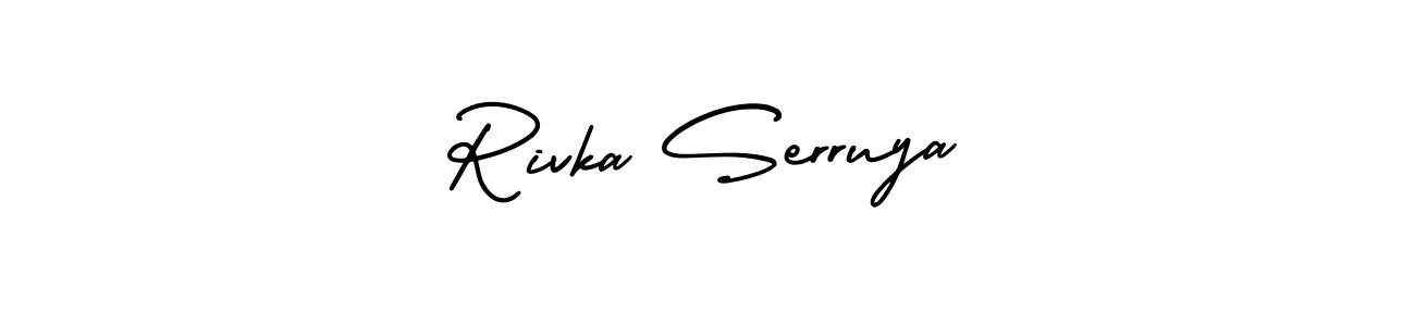 Make a beautiful signature design for name Rivka Serruya. Use this online signature maker to create a handwritten signature for free. Rivka Serruya signature style 3 images and pictures png