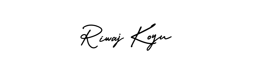 Make a short Riwaj Koyu signature style. Manage your documents anywhere anytime using AmerikaSignatureDemo-Regular. Create and add eSignatures, submit forms, share and send files easily. Riwaj Koyu signature style 3 images and pictures png