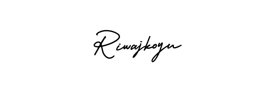 How to Draw Riwajkoyu signature style? AmerikaSignatureDemo-Regular is a latest design signature styles for name Riwajkoyu. Riwajkoyu signature style 3 images and pictures png