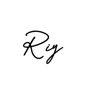 The best way (AmerikaSignatureDemo-Regular) to make a short signature is to pick only two or three words in your name. The name Riy include a total of six letters. For converting this name. Riy signature style 3 images and pictures png