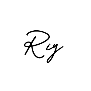 Make a beautiful signature design for name Riy. With this signature (AmerikaSignatureDemo-Regular) style, you can create a handwritten signature for free. Riy signature style 3 images and pictures png