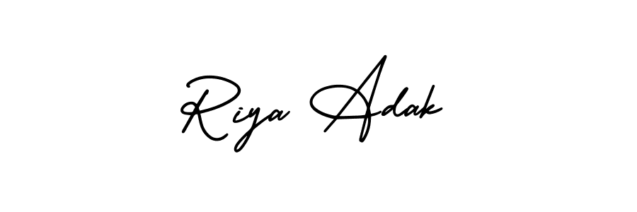 Also You can easily find your signature by using the search form. We will create Riya Adak name handwritten signature images for you free of cost using AmerikaSignatureDemo-Regular sign style. Riya Adak signature style 3 images and pictures png