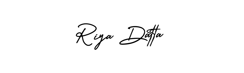 How to make Riya Datta name signature. Use AmerikaSignatureDemo-Regular style for creating short signs online. This is the latest handwritten sign. Riya Datta signature style 3 images and pictures png