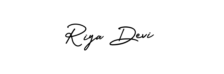 The best way (AmerikaSignatureDemo-Regular) to make a short signature is to pick only two or three words in your name. The name Riya Devi include a total of six letters. For converting this name. Riya Devi signature style 3 images and pictures png