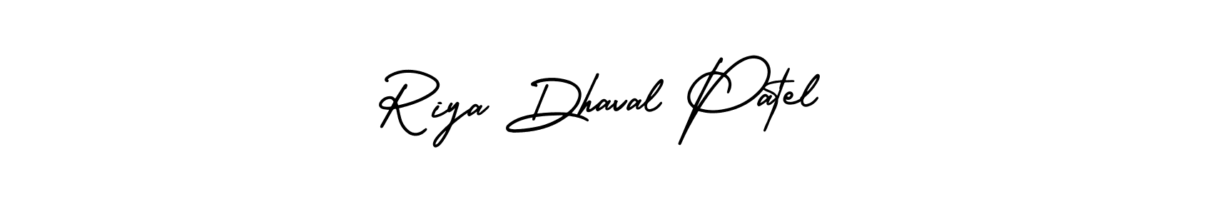 How to make Riya Dhaval Patel name signature. Use AmerikaSignatureDemo-Regular style for creating short signs online. This is the latest handwritten sign. Riya Dhaval Patel signature style 3 images and pictures png
