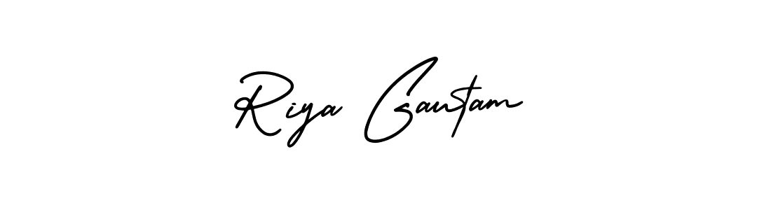 How to Draw Riya Gautam signature style? AmerikaSignatureDemo-Regular is a latest design signature styles for name Riya Gautam. Riya Gautam signature style 3 images and pictures png