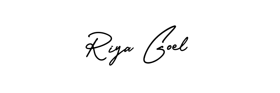 This is the best signature style for the Riya Goel name. Also you like these signature font (AmerikaSignatureDemo-Regular). Mix name signature. Riya Goel signature style 3 images and pictures png