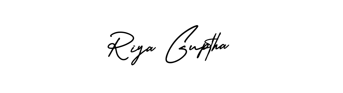 Create a beautiful signature design for name Riya Guptha. With this signature (AmerikaSignatureDemo-Regular) fonts, you can make a handwritten signature for free. Riya Guptha signature style 3 images and pictures png
