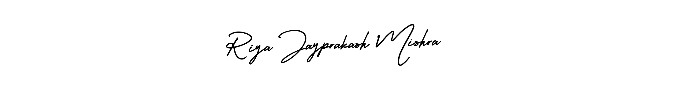 How to make Riya Jayprakash Mishra name signature. Use AmerikaSignatureDemo-Regular style for creating short signs online. This is the latest handwritten sign. Riya Jayprakash Mishra signature style 3 images and pictures png