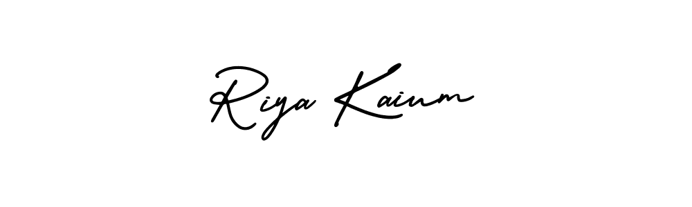 It looks lik you need a new signature style for name Riya Kaium. Design unique handwritten (AmerikaSignatureDemo-Regular) signature with our free signature maker in just a few clicks. Riya Kaium signature style 3 images and pictures png