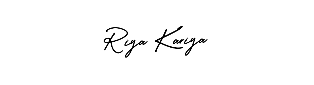 AmerikaSignatureDemo-Regular is a professional signature style that is perfect for those who want to add a touch of class to their signature. It is also a great choice for those who want to make their signature more unique. Get Riya Kariya name to fancy signature for free. Riya Kariya signature style 3 images and pictures png
