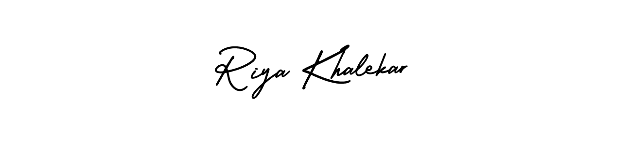 Riya Khalekar stylish signature style. Best Handwritten Sign (AmerikaSignatureDemo-Regular) for my name. Handwritten Signature Collection Ideas for my name Riya Khalekar. Riya Khalekar signature style 3 images and pictures png