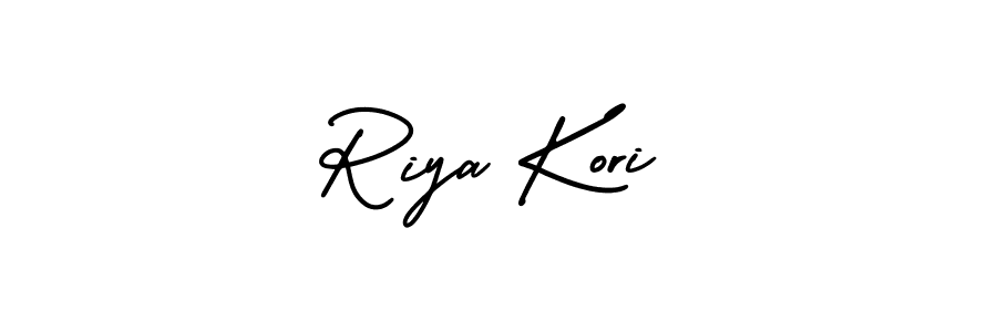 Similarly AmerikaSignatureDemo-Regular is the best handwritten signature design. Signature creator online .You can use it as an online autograph creator for name Riya Kori. Riya Kori signature style 3 images and pictures png