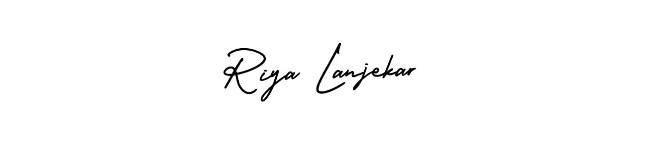 Design your own signature with our free online signature maker. With this signature software, you can create a handwritten (AmerikaSignatureDemo-Regular) signature for name Riya Lanjekar. Riya Lanjekar signature style 3 images and pictures png