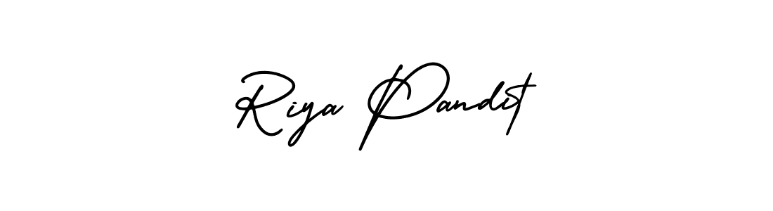 Use a signature maker to create a handwritten signature online. With this signature software, you can design (AmerikaSignatureDemo-Regular) your own signature for name Riya Pandit. Riya Pandit signature style 3 images and pictures png