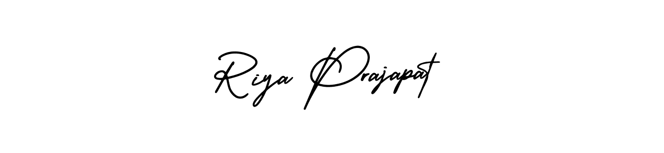 Make a beautiful signature design for name Riya Prajapat. With this signature (AmerikaSignatureDemo-Regular) style, you can create a handwritten signature for free. Riya Prajapat signature style 3 images and pictures png