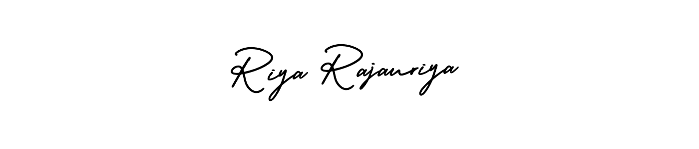 Make a beautiful signature design for name Riya Rajauriya. With this signature (AmerikaSignatureDemo-Regular) style, you can create a handwritten signature for free. Riya Rajauriya signature style 3 images and pictures png