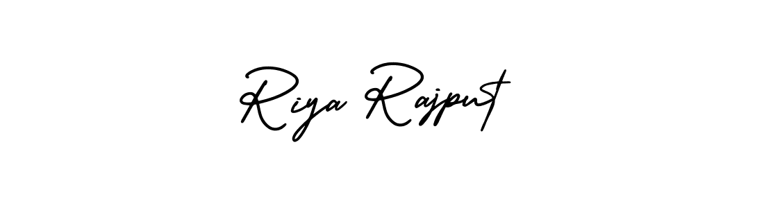 You should practise on your own different ways (AmerikaSignatureDemo-Regular) to write your name (Riya Rajput) in signature. don't let someone else do it for you. Riya Rajput signature style 3 images and pictures png