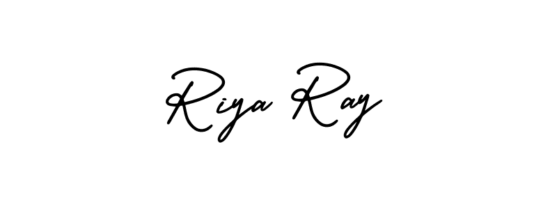 Riya Ray stylish signature style. Best Handwritten Sign (AmerikaSignatureDemo-Regular) for my name. Handwritten Signature Collection Ideas for my name Riya Ray. Riya Ray signature style 3 images and pictures png