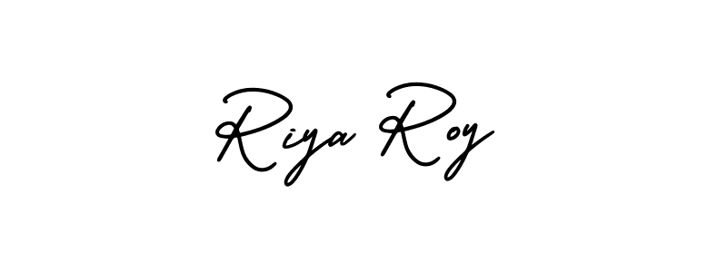 How to make Riya Roy name signature. Use AmerikaSignatureDemo-Regular style for creating short signs online. This is the latest handwritten sign. Riya Roy signature style 3 images and pictures png