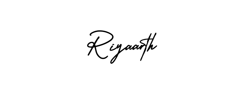 Riyaarth stylish signature style. Best Handwritten Sign (AmerikaSignatureDemo-Regular) for my name. Handwritten Signature Collection Ideas for my name Riyaarth. Riyaarth signature style 3 images and pictures png