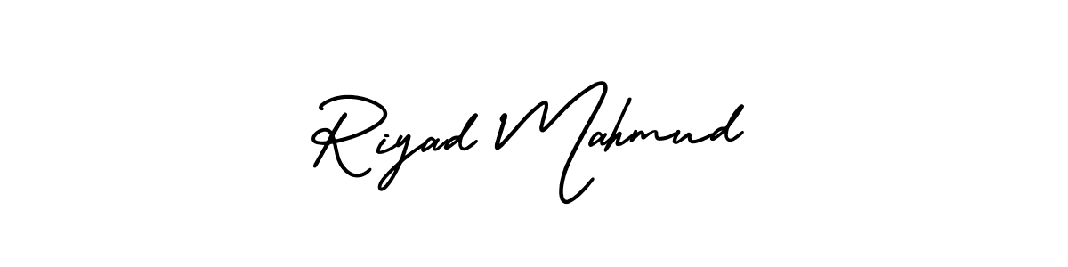 This is the best signature style for the Riyad Mahmud name. Also you like these signature font (AmerikaSignatureDemo-Regular). Mix name signature. Riyad Mahmud signature style 3 images and pictures png