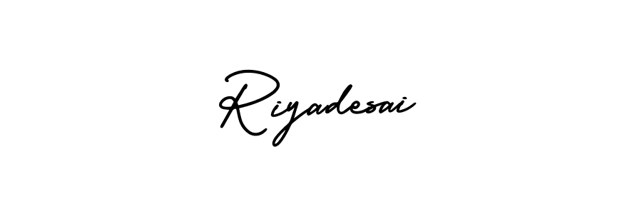 Make a beautiful signature design for name Riyadesai. Use this online signature maker to create a handwritten signature for free. Riyadesai signature style 3 images and pictures png