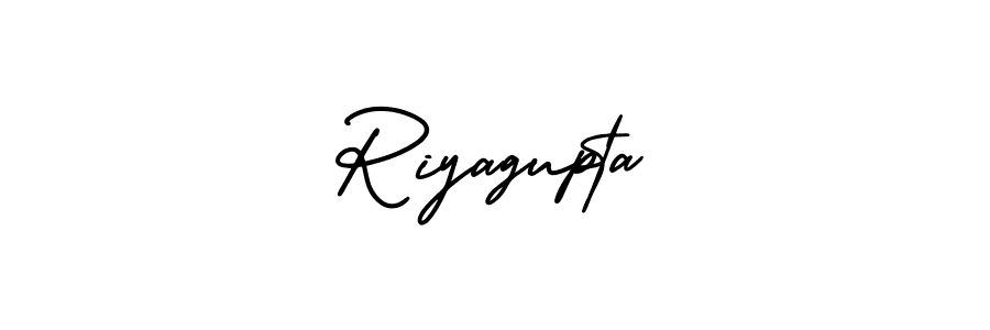 It looks lik you need a new signature style for name Riyagupta. Design unique handwritten (AmerikaSignatureDemo-Regular) signature with our free signature maker in just a few clicks. Riyagupta signature style 3 images and pictures png