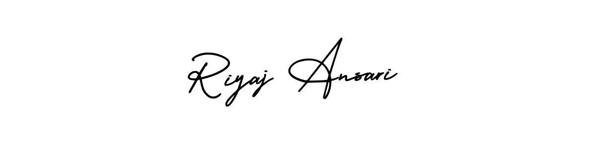 Design your own signature with our free online signature maker. With this signature software, you can create a handwritten (AmerikaSignatureDemo-Regular) signature for name Riyaj Ansari. Riyaj Ansari signature style 3 images and pictures png