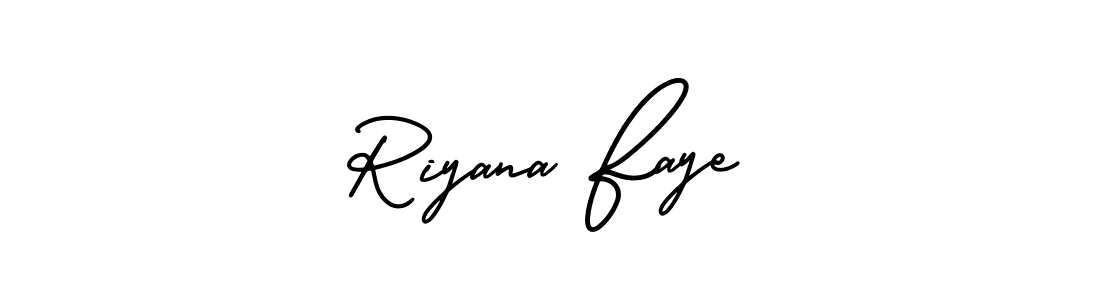 Best and Professional Signature Style for Riyana Faye. AmerikaSignatureDemo-Regular Best Signature Style Collection. Riyana Faye signature style 3 images and pictures png