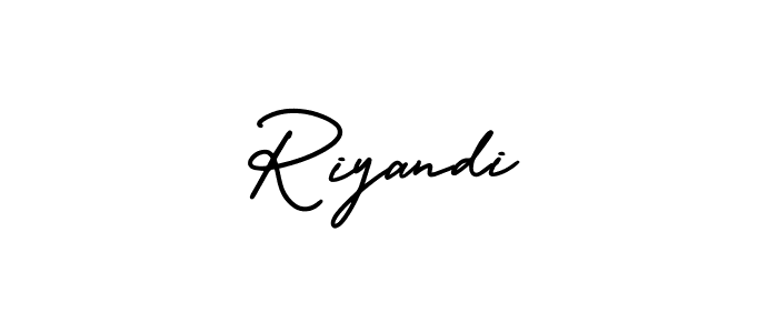 Use a signature maker to create a handwritten signature online. With this signature software, you can design (AmerikaSignatureDemo-Regular) your own signature for name Riyandi. Riyandi signature style 3 images and pictures png